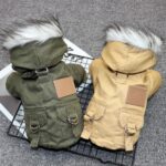 Winter Fur Hooded Dog Parka