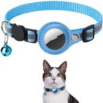 Reflective Airtag Cat Collar with Bell
