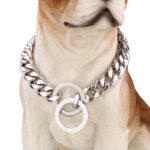 Stainless Steel Cuban Link Dog Collar