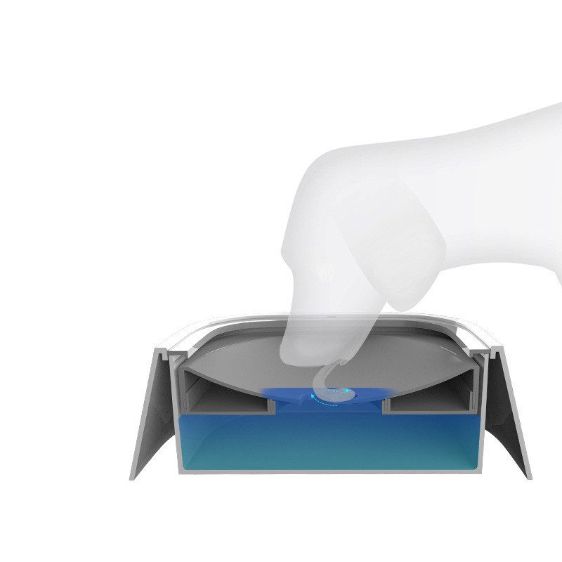 1.5L Slow Water Feeder Bowl - Anti-Overflow Pet Fountain