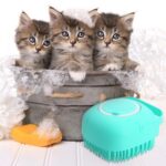 Pet Dog Shampoo Massager Brush - Silicone Grooming Scrubber