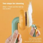 Pet Pumpkin Self-Cleaning Slicker Brush - Grooming Brush