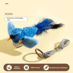 Simulation Bird Cat Toys - Interactive Hanging Cat Teaser Stick with Chirping Sound
