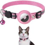 Reflective Airtag Cat Collar with Bell