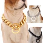 Stainless Steel Cuban Link Dog Collar