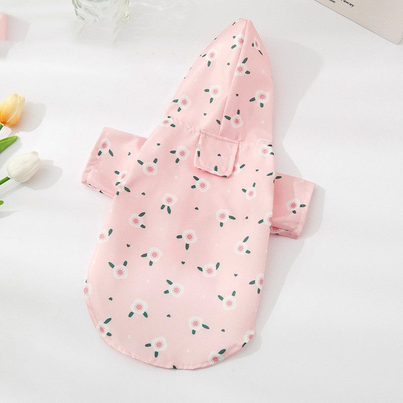 Cute Printed Dog Raincoat
