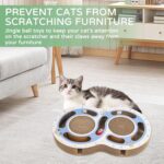 Cat Claw Scratch Pad - Round Cat Scratcher Cardboard Toy
