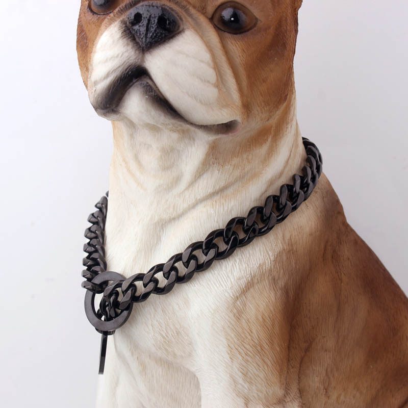 Stainless Steel Cuban Link Dog Collar