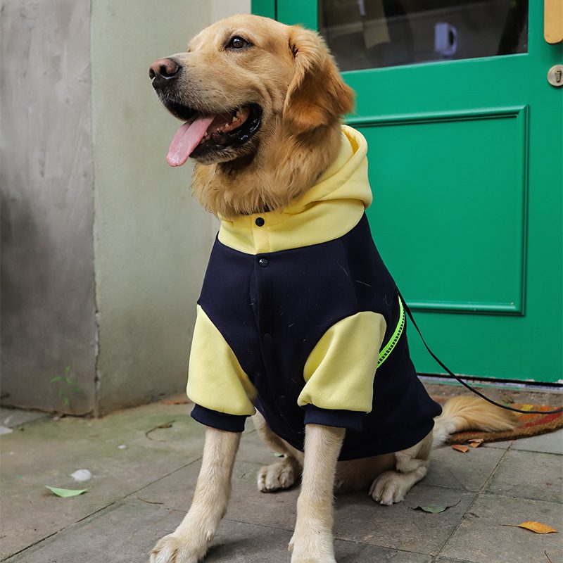 Large Dog Colorblock Reflective Sweater - Trendy Pet Apparel