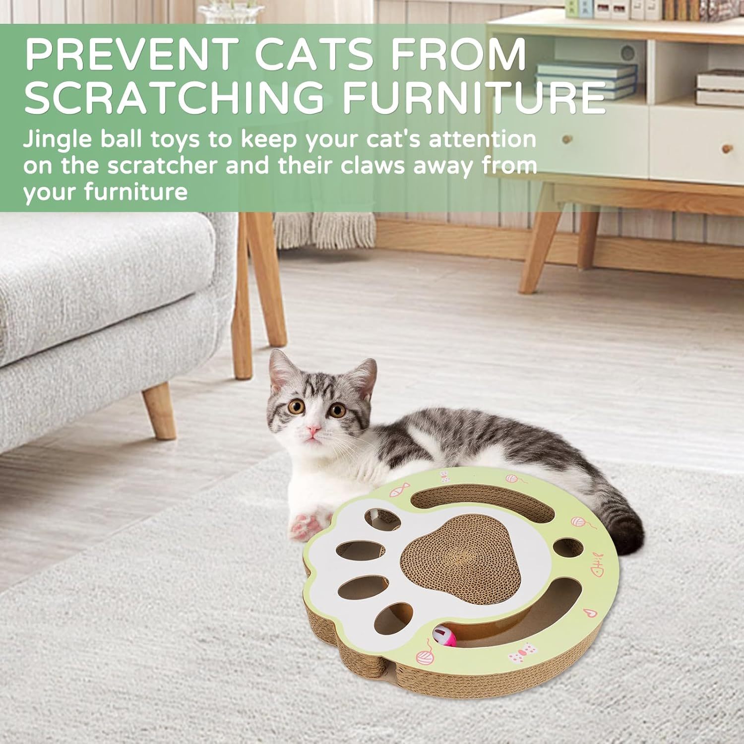 5189b817-2424-4585-9c6d-9393d2622df9.jpg Cat Claw Scratch Pad Round Cat Scratcher Cardboard Toy