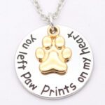 Dog Paw Print Memorial Keychain - Pet Loss Gift
