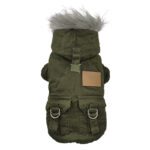 Winter Fur Hooded Dog Parka