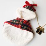 Christmas Plaid Dog Cape with Hat