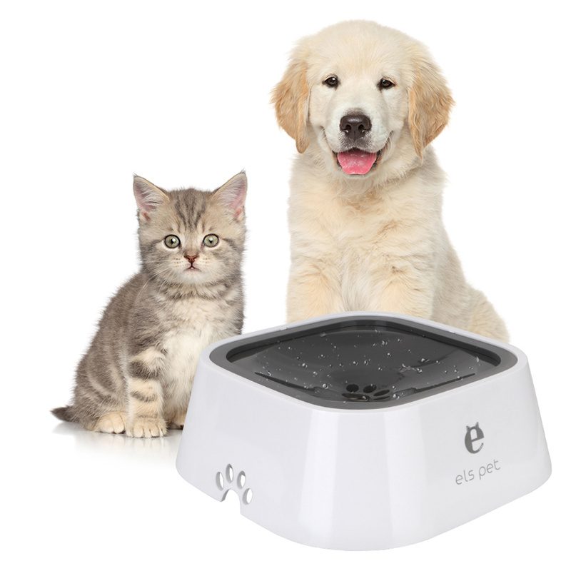 1.5L Slow Water Feeder Bowl Anti-Overflow Pet Fountain