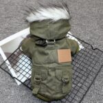 Winter Fur Hooded Dog Parka