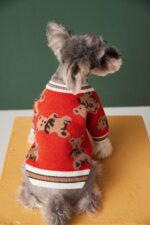 Dog Cat Sweater - Preppy V-Neck Striped Vest