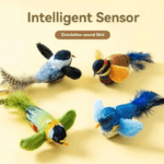 Simulation Bird Cat Toys - Interactive Hanging Cat Teaser Stick with Chirping Sound