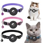 Reflective Airtag Cat Collar with Bell