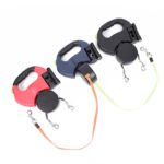 Dual Head Retractable Dog Leash with Poop