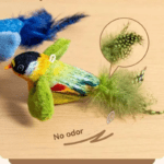 Simulation Bird Cat Toys - Interactive Hanging Cat Teaser Stick with Chirping Sound