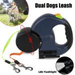 Dual Head Retractable Dog Leash with Poop