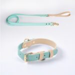 Leather Pet Dog Leash Collar Set Premium Italian Leather