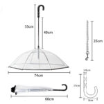 Transparent Dog Umbrella with Leash