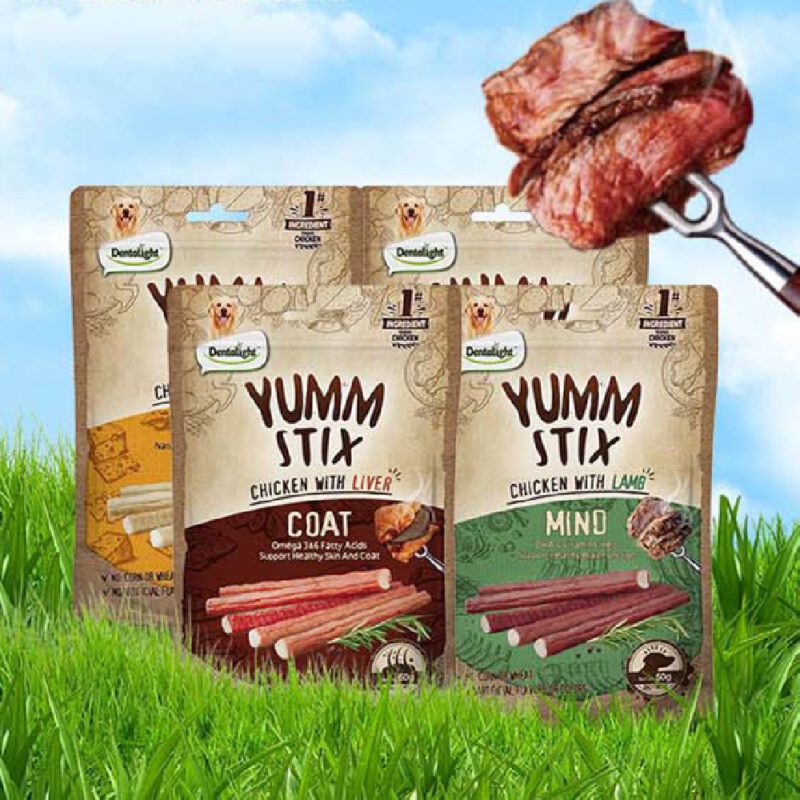 Yumm Stix Dog Treats High Protein Meat Sticks (50g Bag)