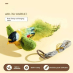 Simulation Bird Cat Toys - Interactive Hanging Cat Teaser Stick with Chirping Sound