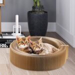 Collapsible Cat Scratcher Lounge Bed Cardboard