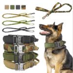 Pet Tactical Dog Collar and Leash Set Military Nylon