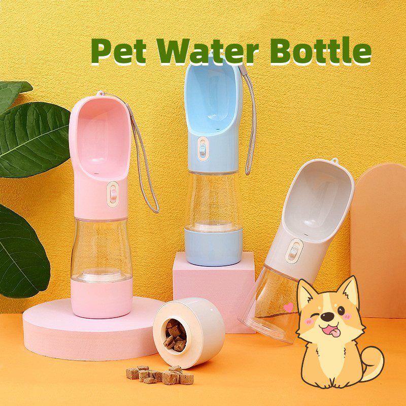 Portable Pet Water Bottle Feeder Travel Water Food Bowl