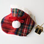 Christmas Plaid Dog Cape with Hat
