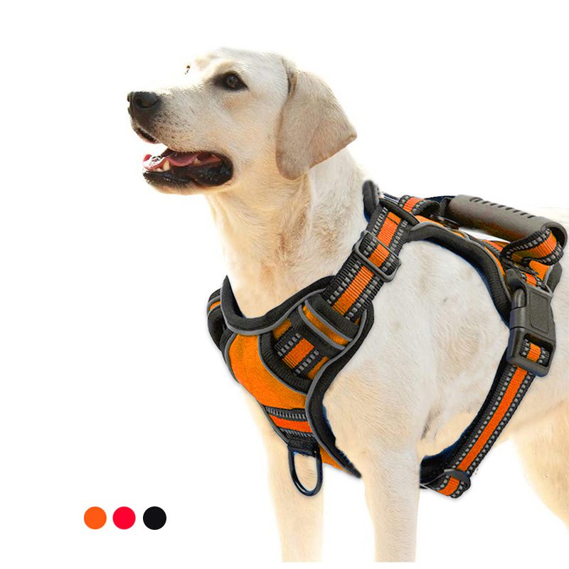 No-Pull Reflective Dog Harness Adjustable Breathable
