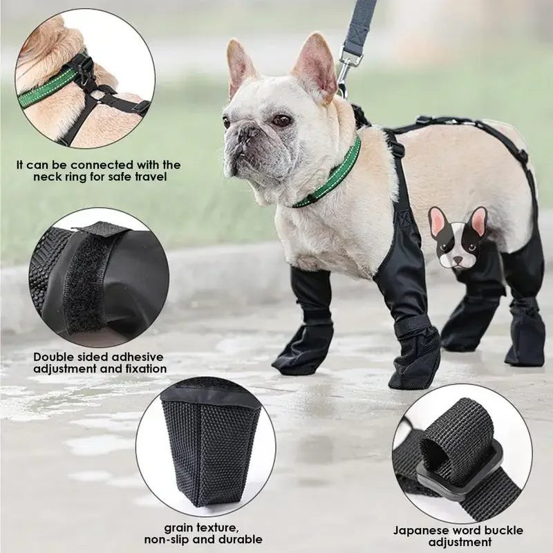 Waterproof Dog Leggings with Harness