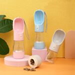 Portable Pet Water Bottle Feeder - Travel Water Food Bowl